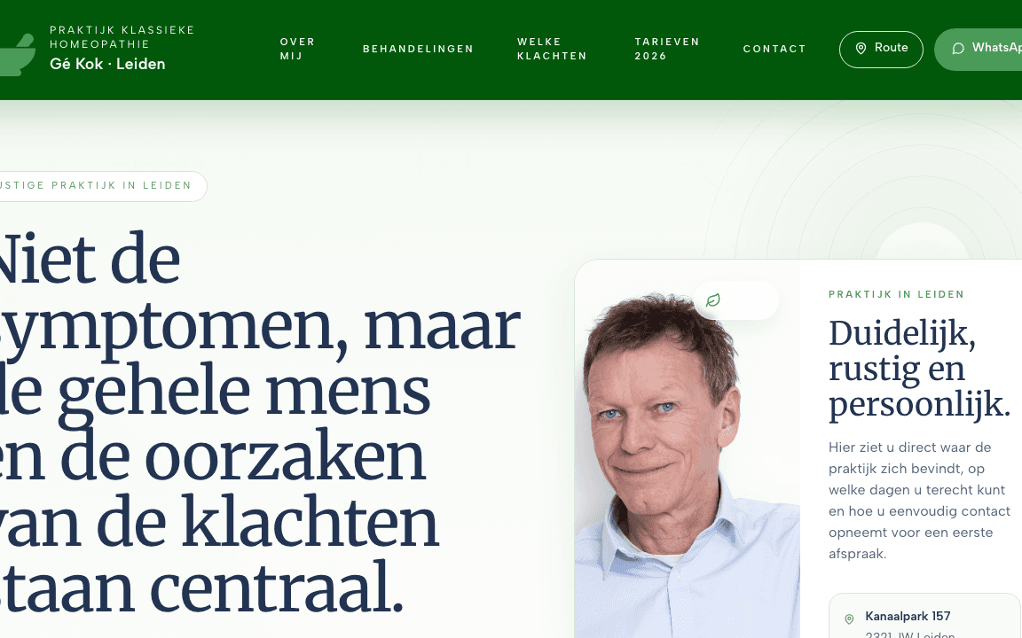 Homeopathie Kok redesign