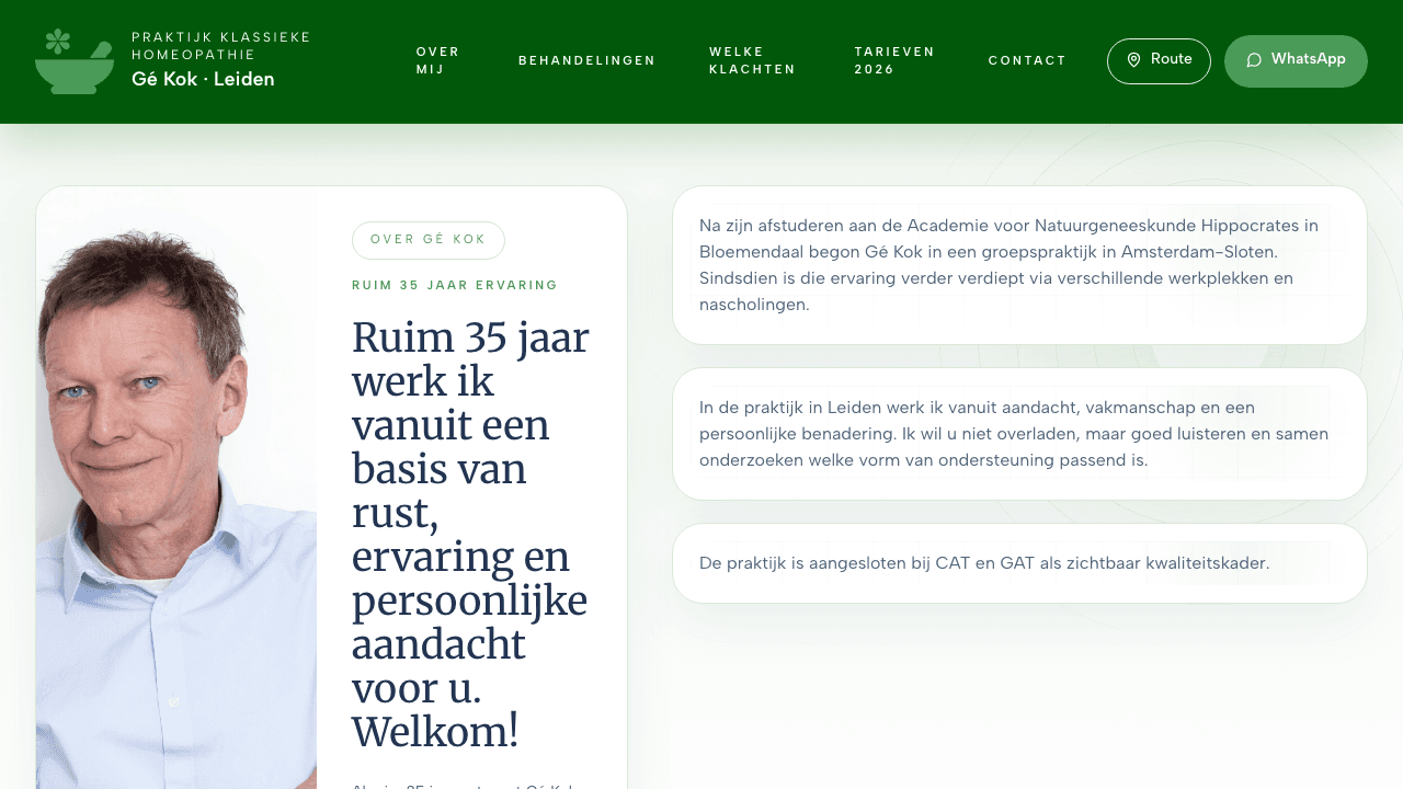 Homeopathie Kok — Over de behandelaar