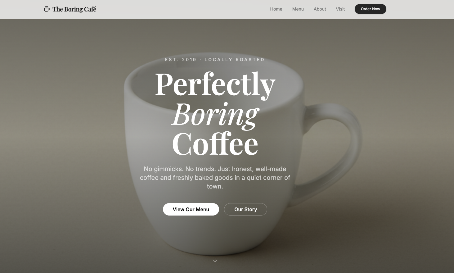 The boring café